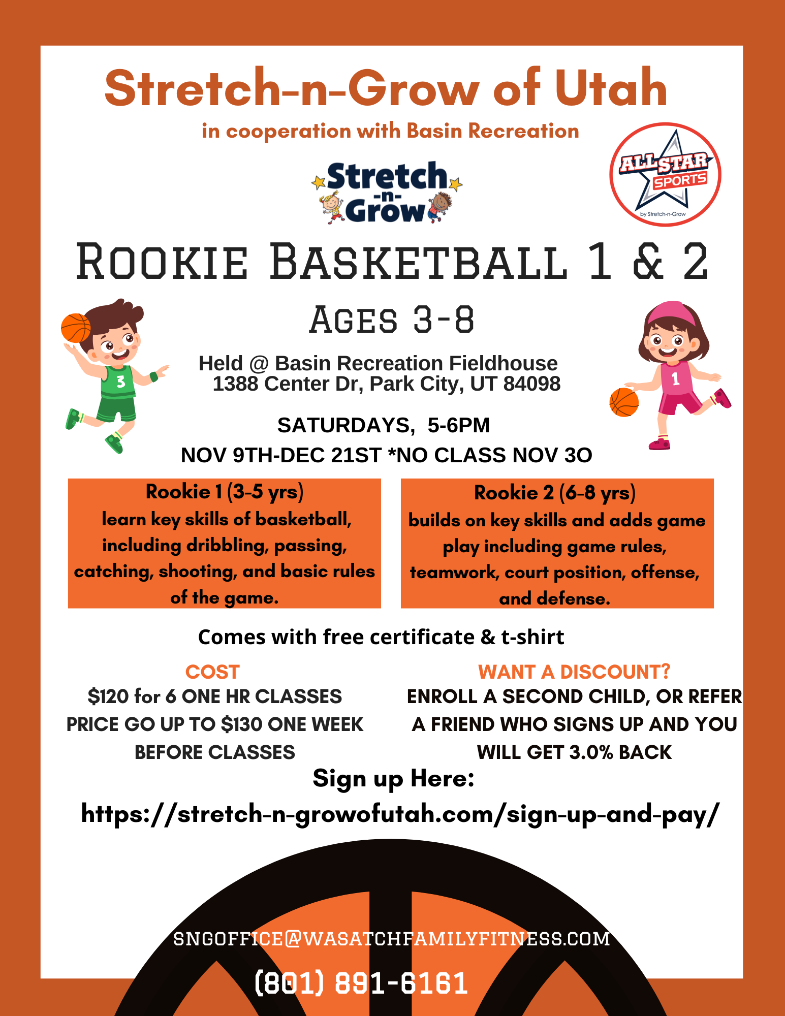 Fall Rookie Basketball 1 and 2